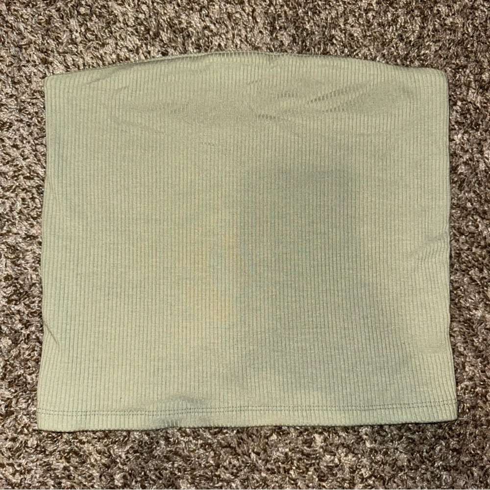 American Eagle Sage Green Ribbed Tube Top